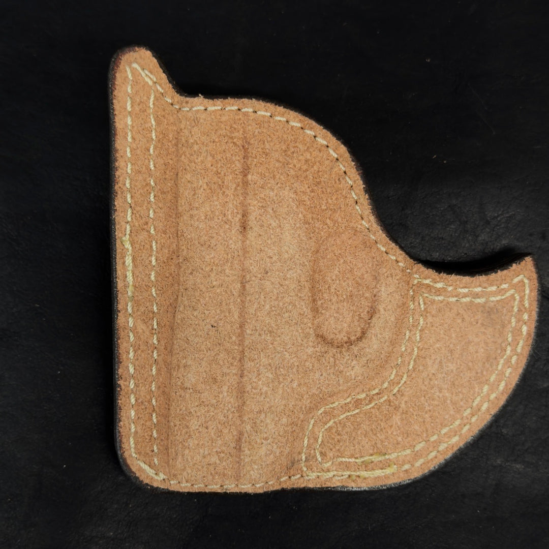 *In Stock* Ambidextrous Pocket Holster - Natural Rough Out Leather