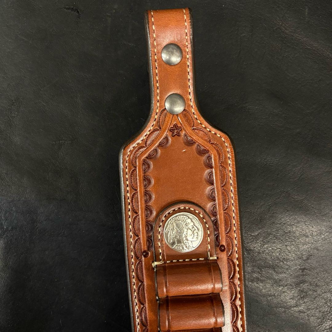 *In Stock* Guide Gun Rifle Sling Hand Tooled Border (Various Colors/Calibers)