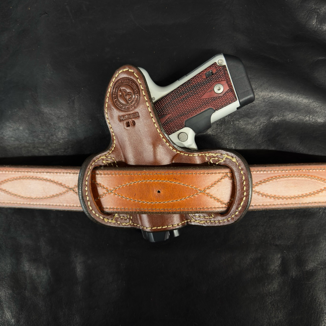 *In Stock* RH Belt Slide Holster Saddle Oil Finish Kimber Micro 9