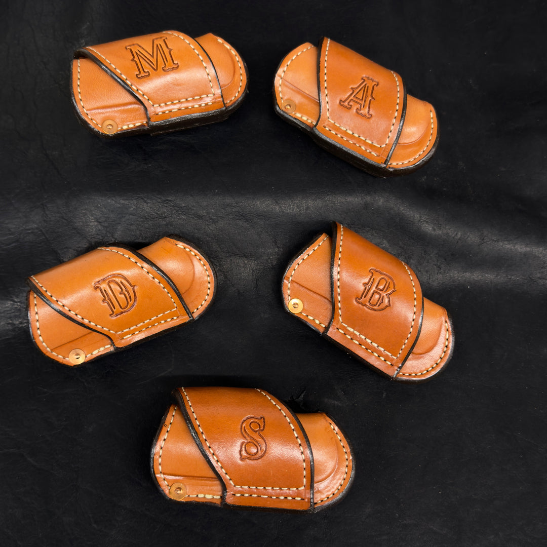 *In Stock* Premium Cross Draw Sideways Knife Sheath Case 2-Blade Trapper (4 1/8")