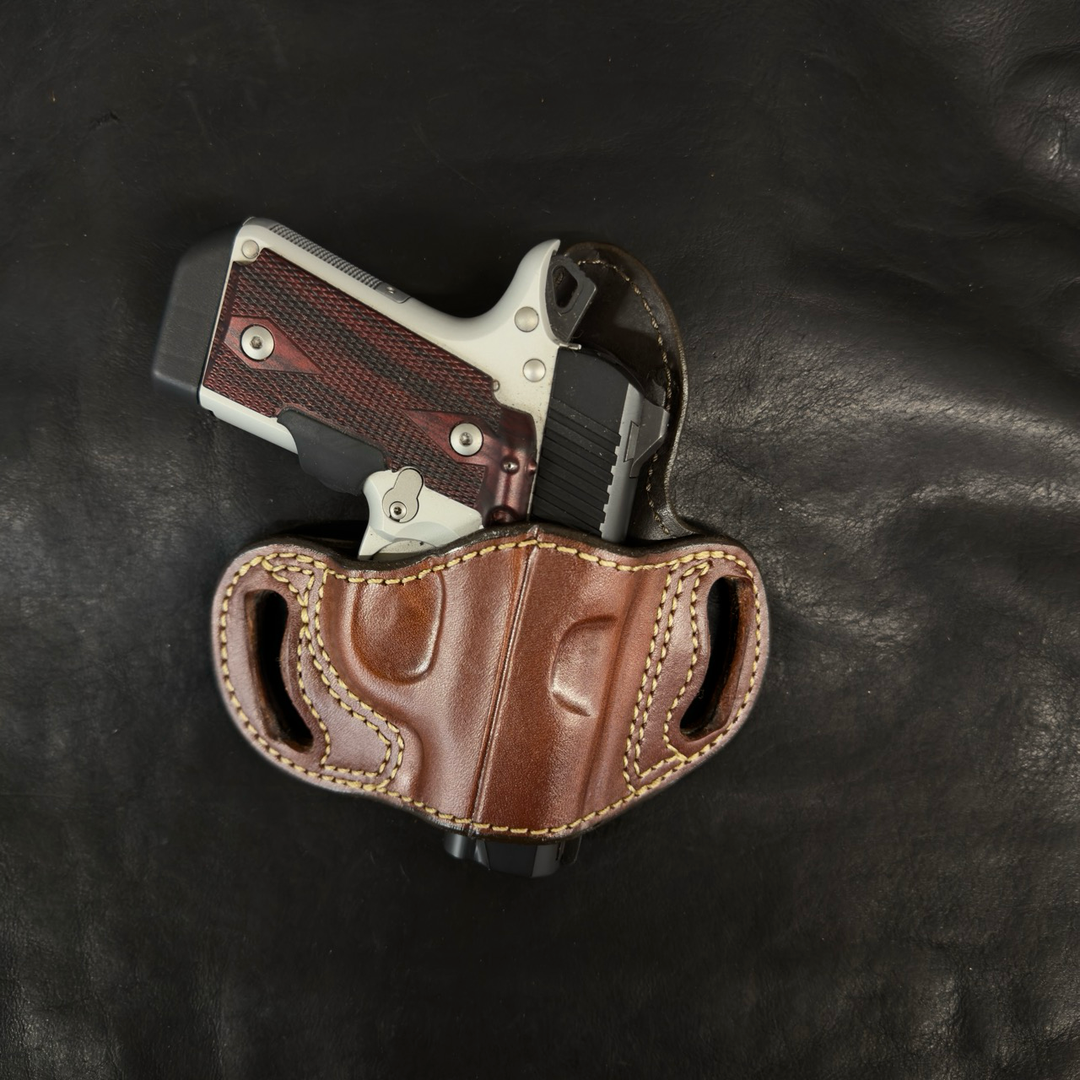 *In Stock* RH Belt Slide Holster Saddle Oil Finish Kimber Micro 9