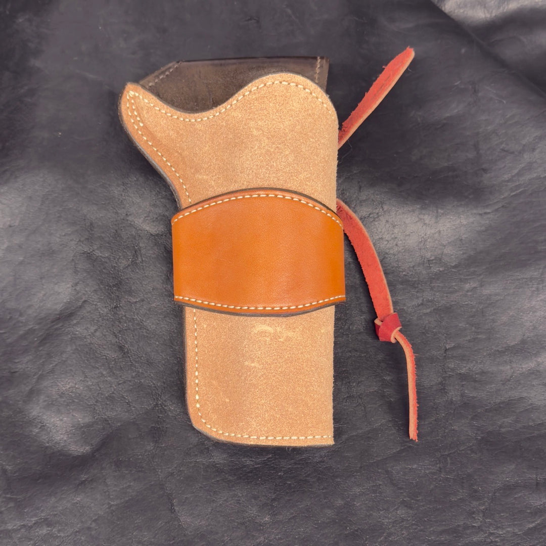 *In Stock* RH Cross Draw Rancher Holster SAA 4.75" - Rough Out Leather