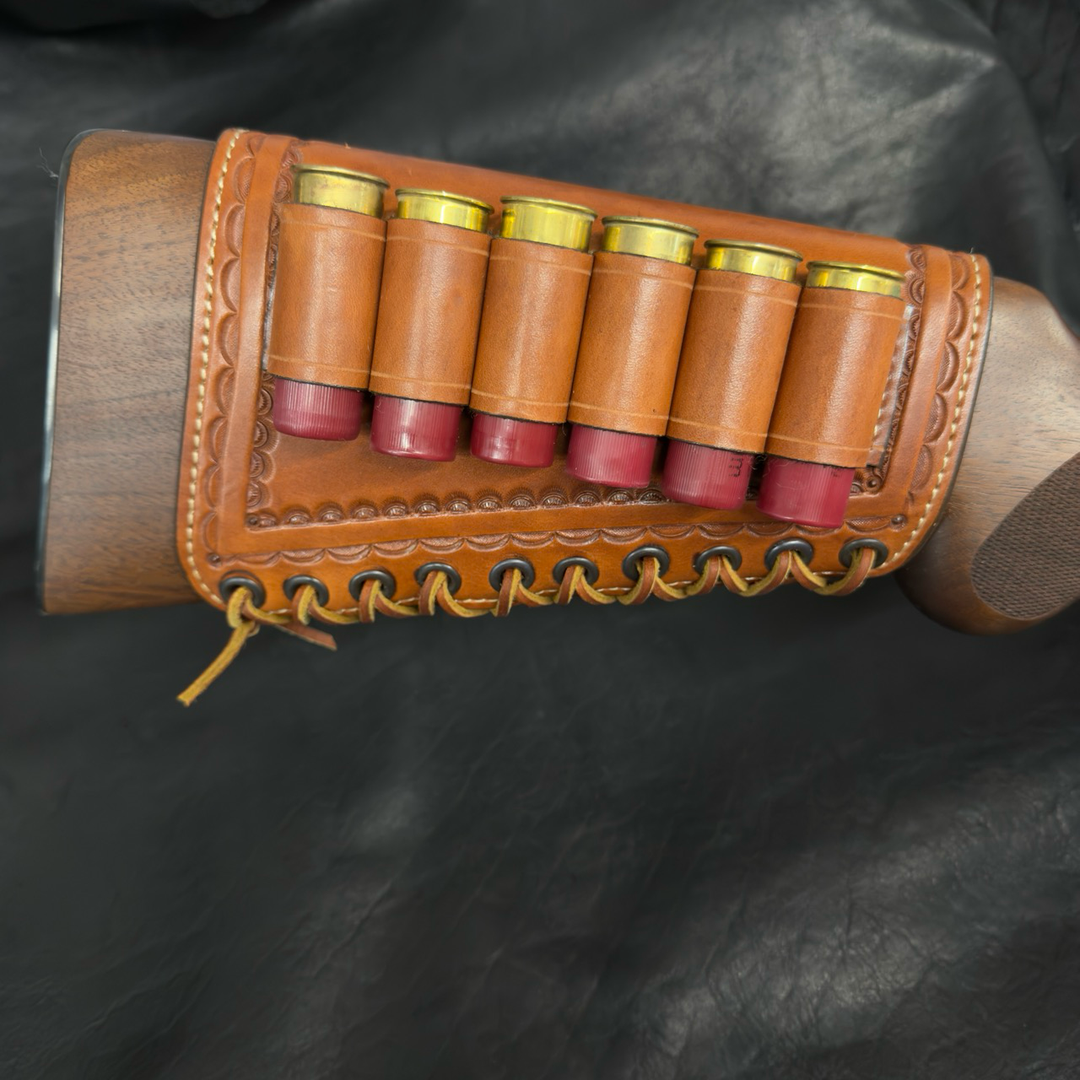 *Made to Order* Tooled Leather Butt-Cover for Coach Gun Double Barrel