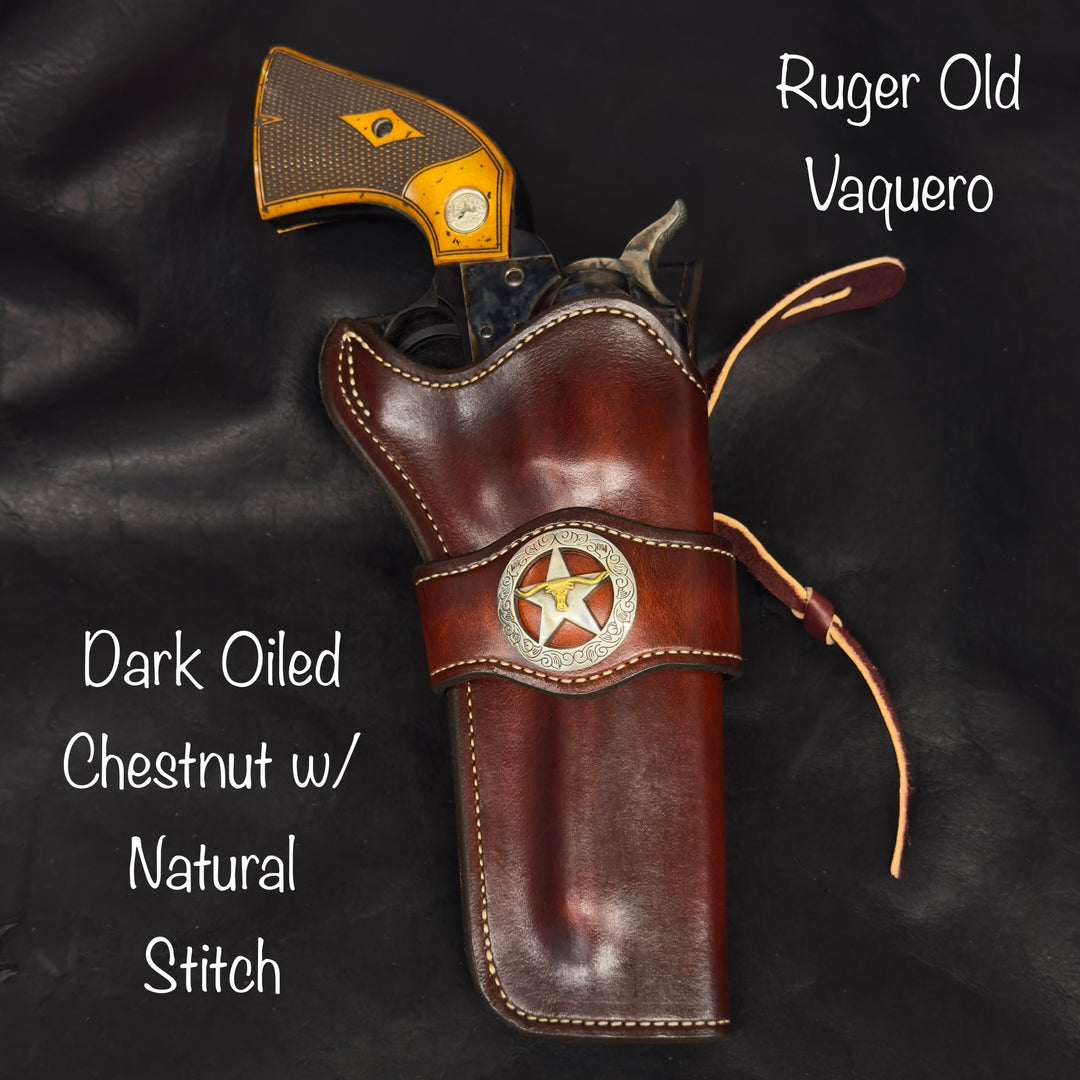*Made to Order* LH/RH Rancher Cowboy Holster Single or Double Action Revolvers w/Concho