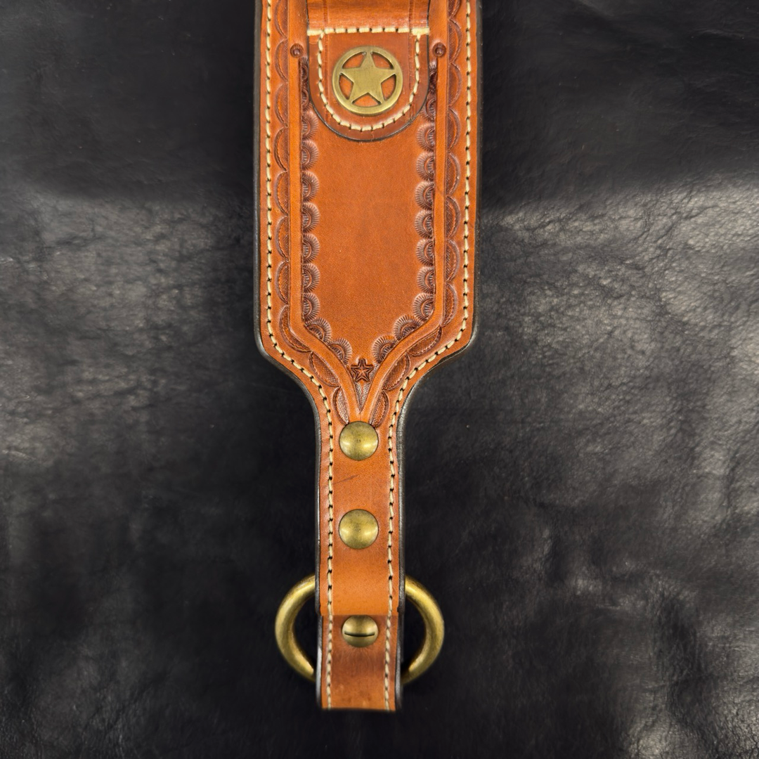*In Stock* Guide Gun Rifle Sling Hand Tooled Border (Various Colors/Calibers)