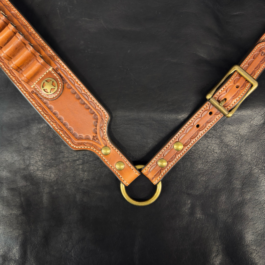 *In Stock* Guide Gun Rifle Sling Hand Tooled Border (Various Colors/Calibers)