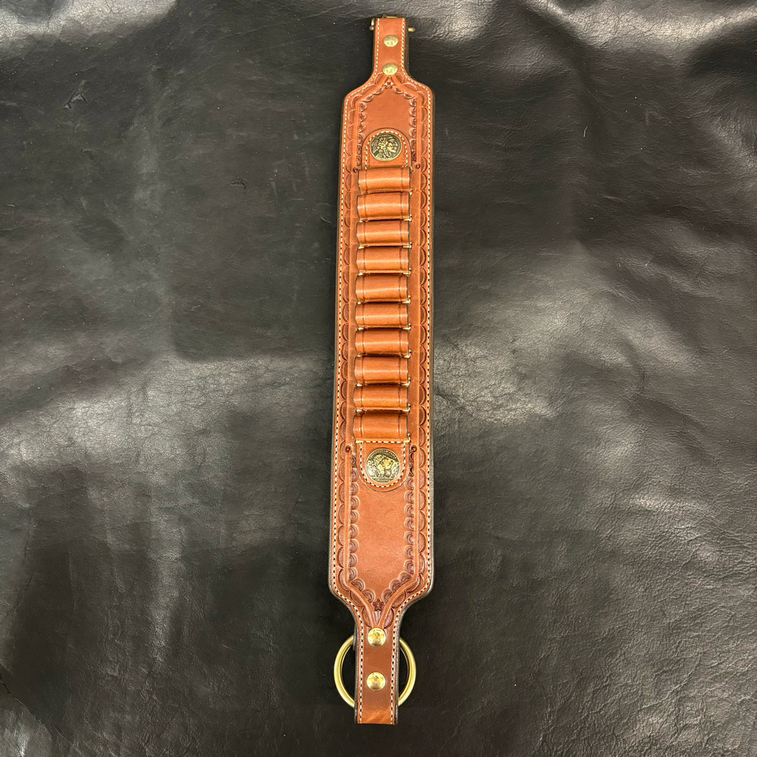 *In Stock* Guide Gun Rifle Sling Hand Tooled Border (Various Colors/Calibers)