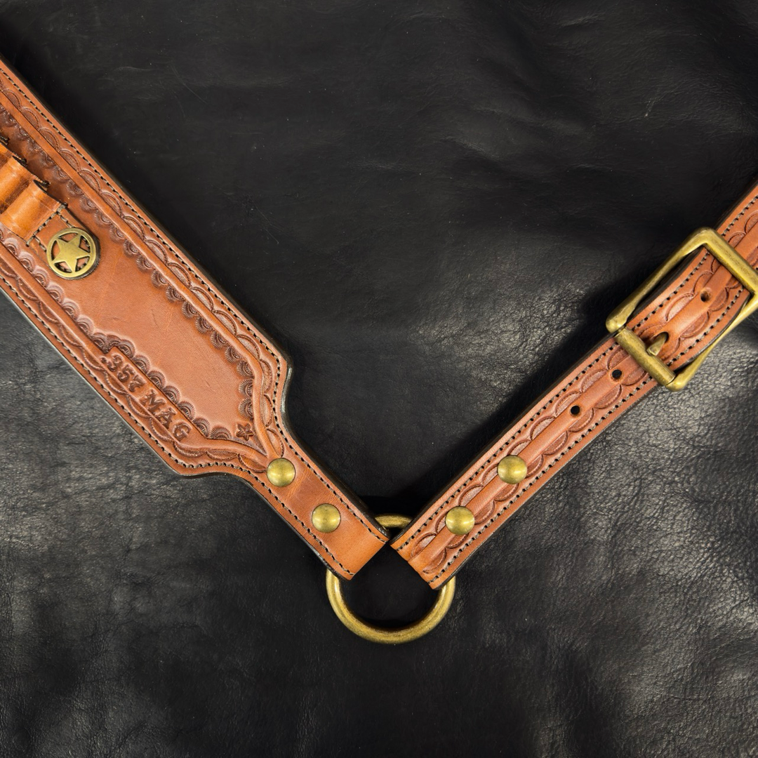 *In Stock* Guide Gun Rifle Sling Hand Tooled Border (Various Colors/Calibers)