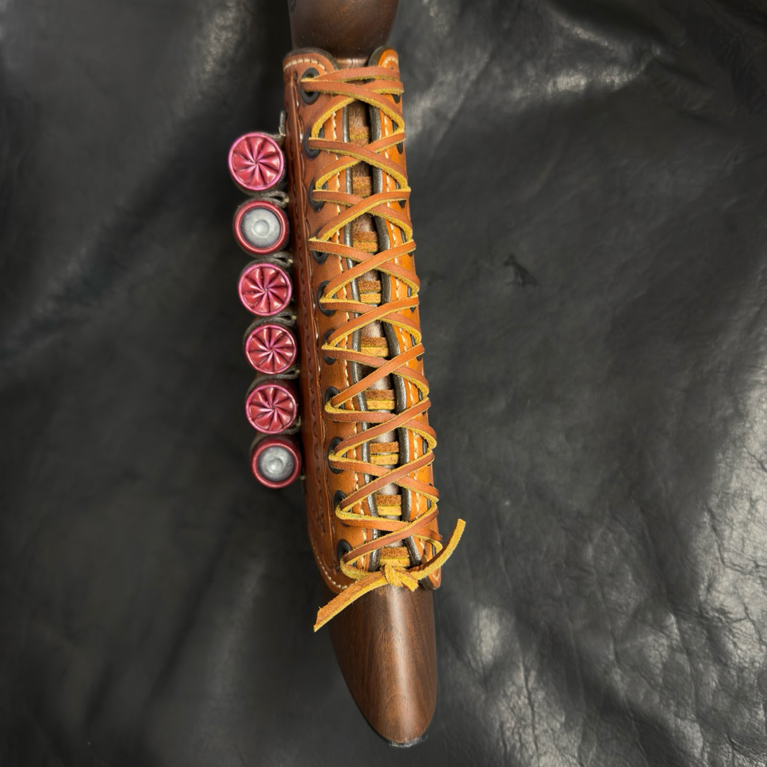 *Made to Order* Tooled Leather Butt-Cover for Coach Gun Double Barrel