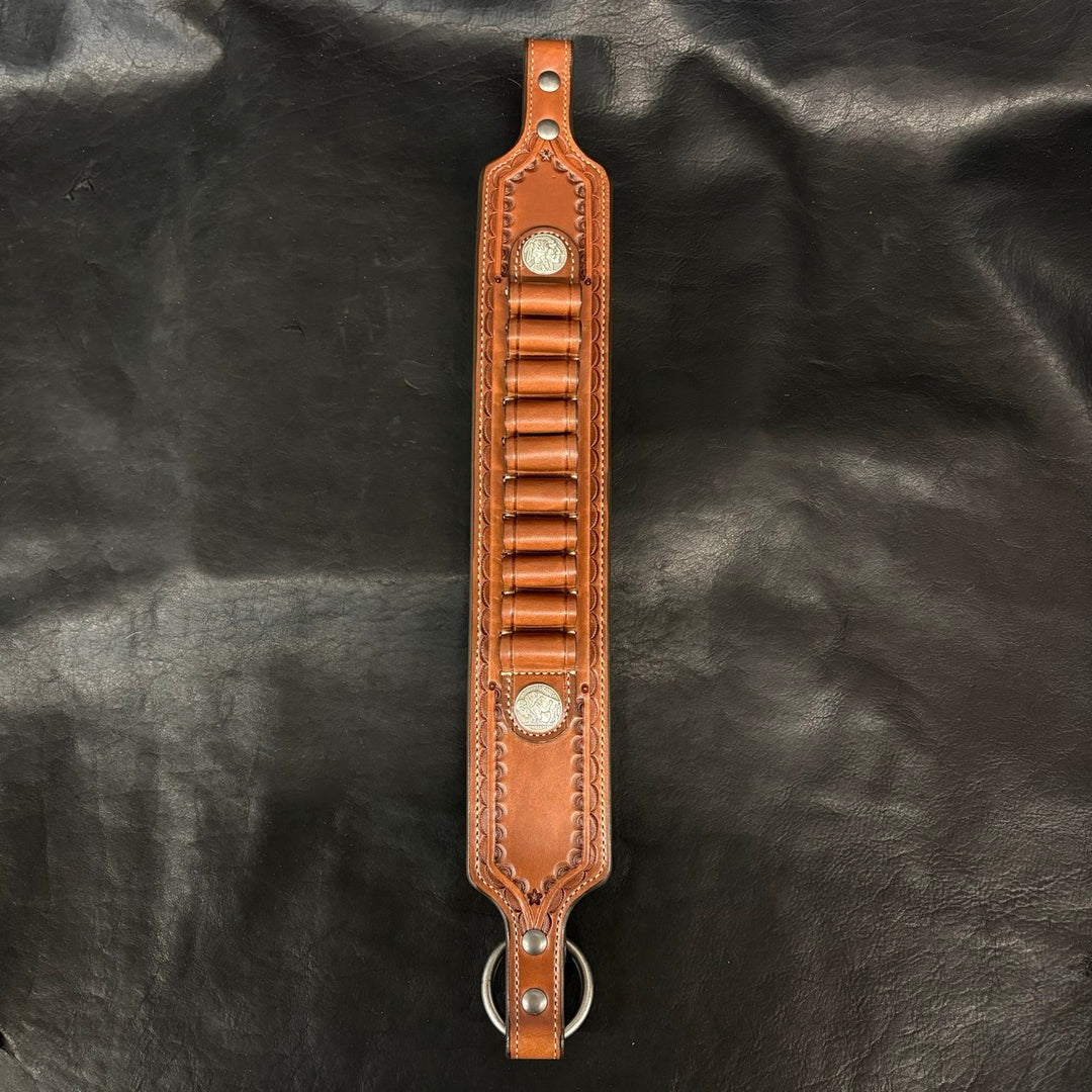 *In Stock* Guide Gun Rifle Sling Hand Tooled Border (Various Colors/Calibers)