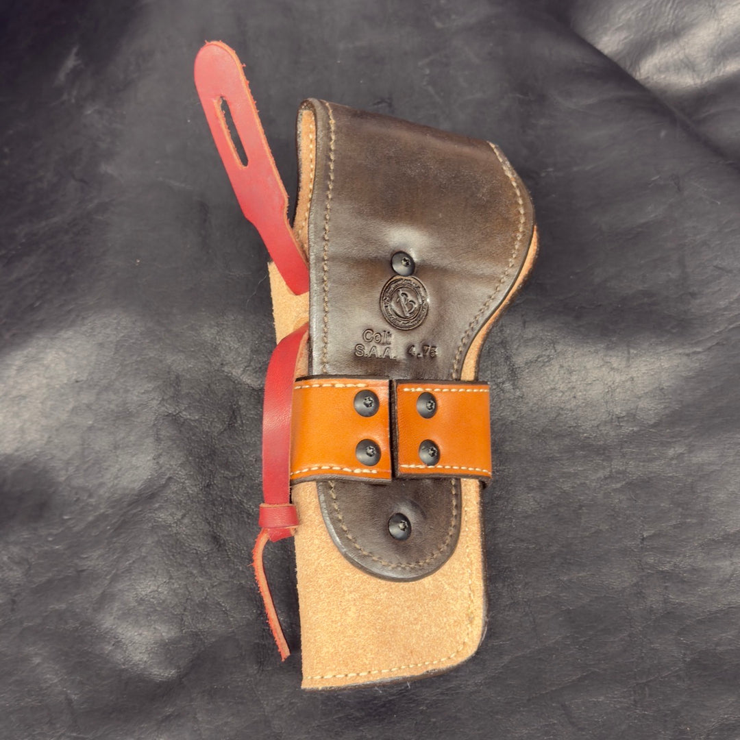 *In Stock* RH Cross Draw Rancher Holster SAA 4.75" - Rough Out Leather