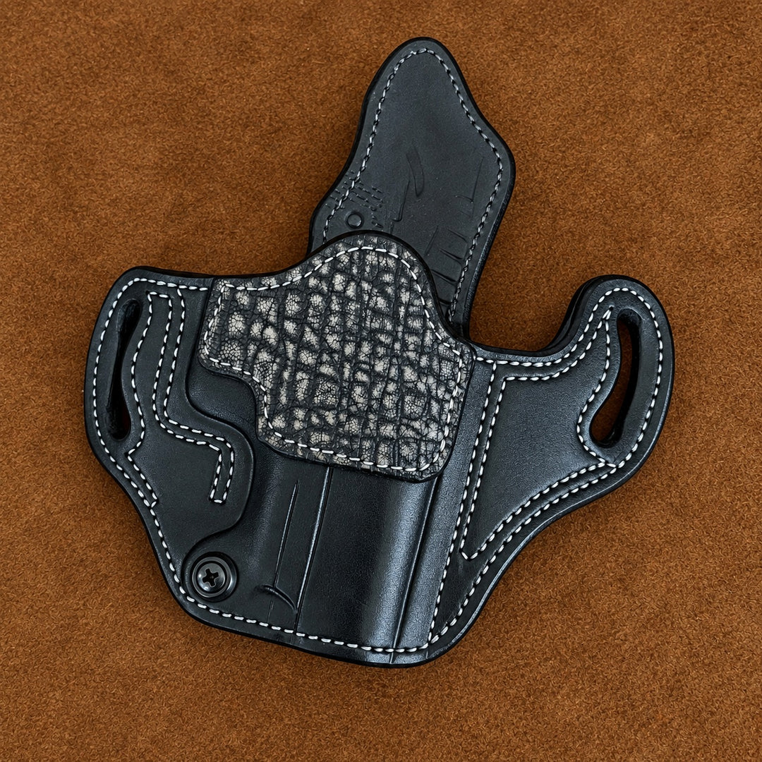 *In Stock* RH Ironside Holster Staccato CS/Springfield DS Prodigy 3.5" Optic Ready w/ Rail Black w/ Super Exotic Trim