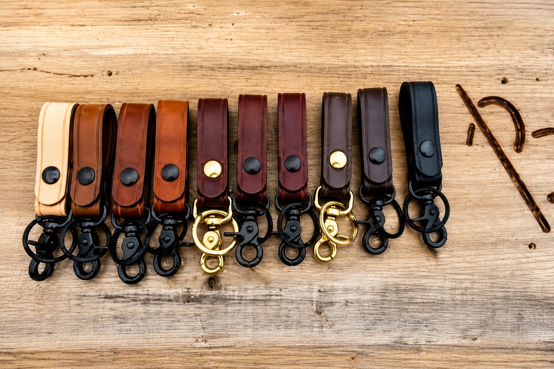 *In Stock* Premium Leather Trigger Snap Keychain