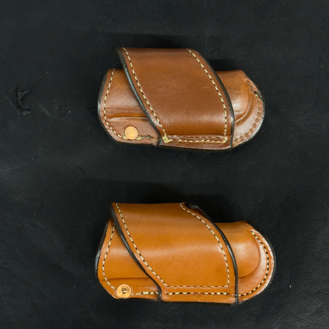 *In Stock* Premium Cross Draw Sideways Knife Sheath Case 2-Blade Trapper (4 1/8")