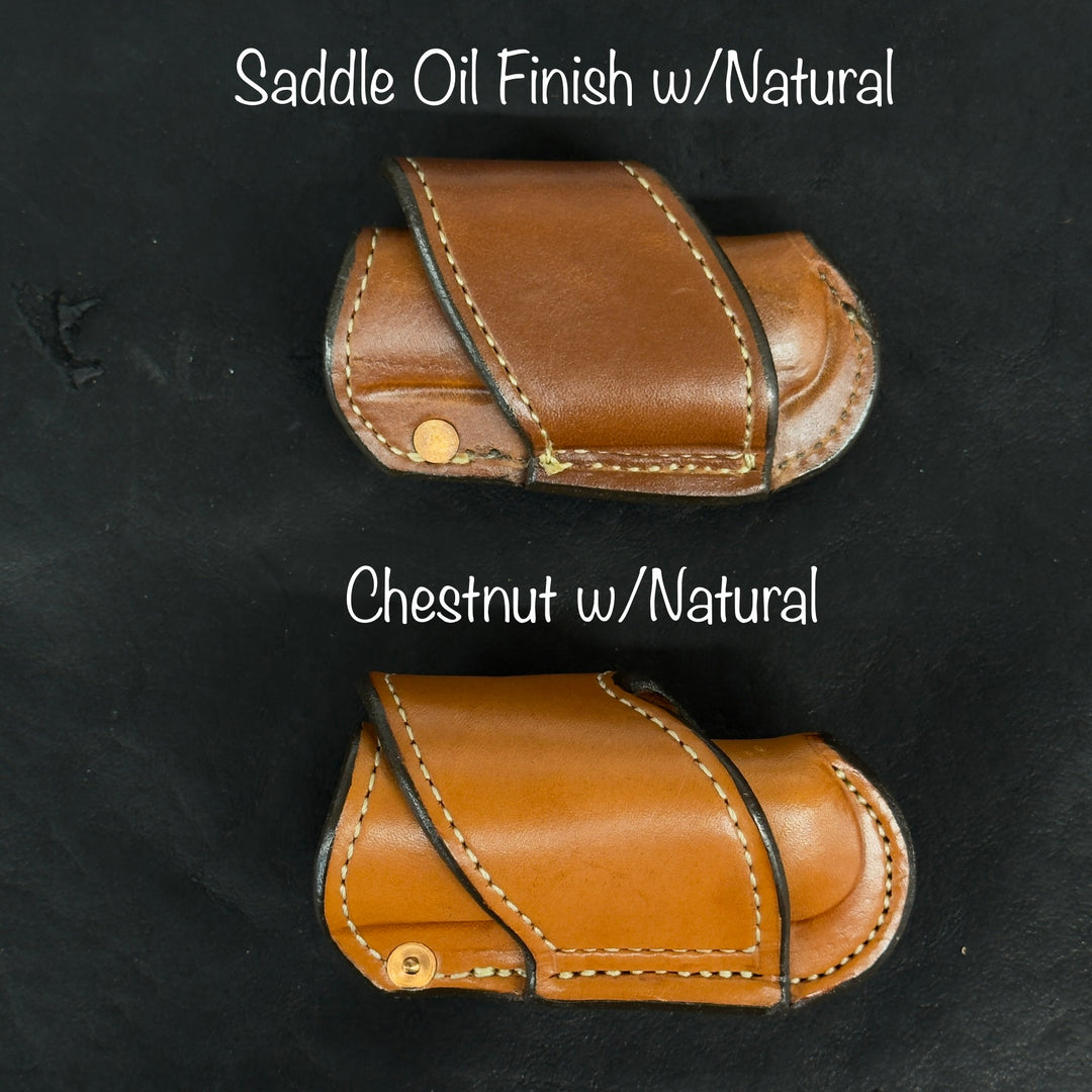 *In Stock* Premium Cross Draw Sideways Knife Sheath Case 2-Blade Trapper (4 1/8")