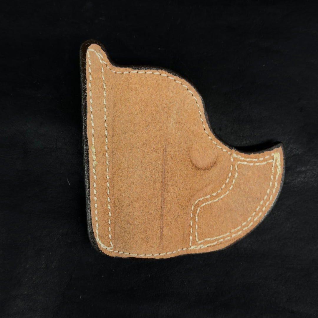 *In Stock* Ambidextrous Pocket Holster - Natural Rough Out Leather