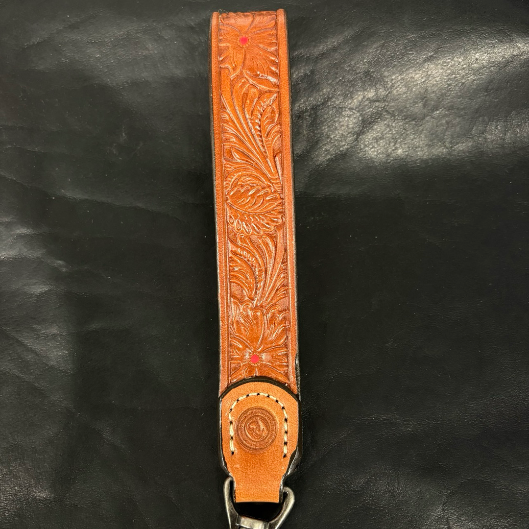 *In Stock* Leather Wristlet Strap w/Cell Phone Tether (1" Wide Strap)