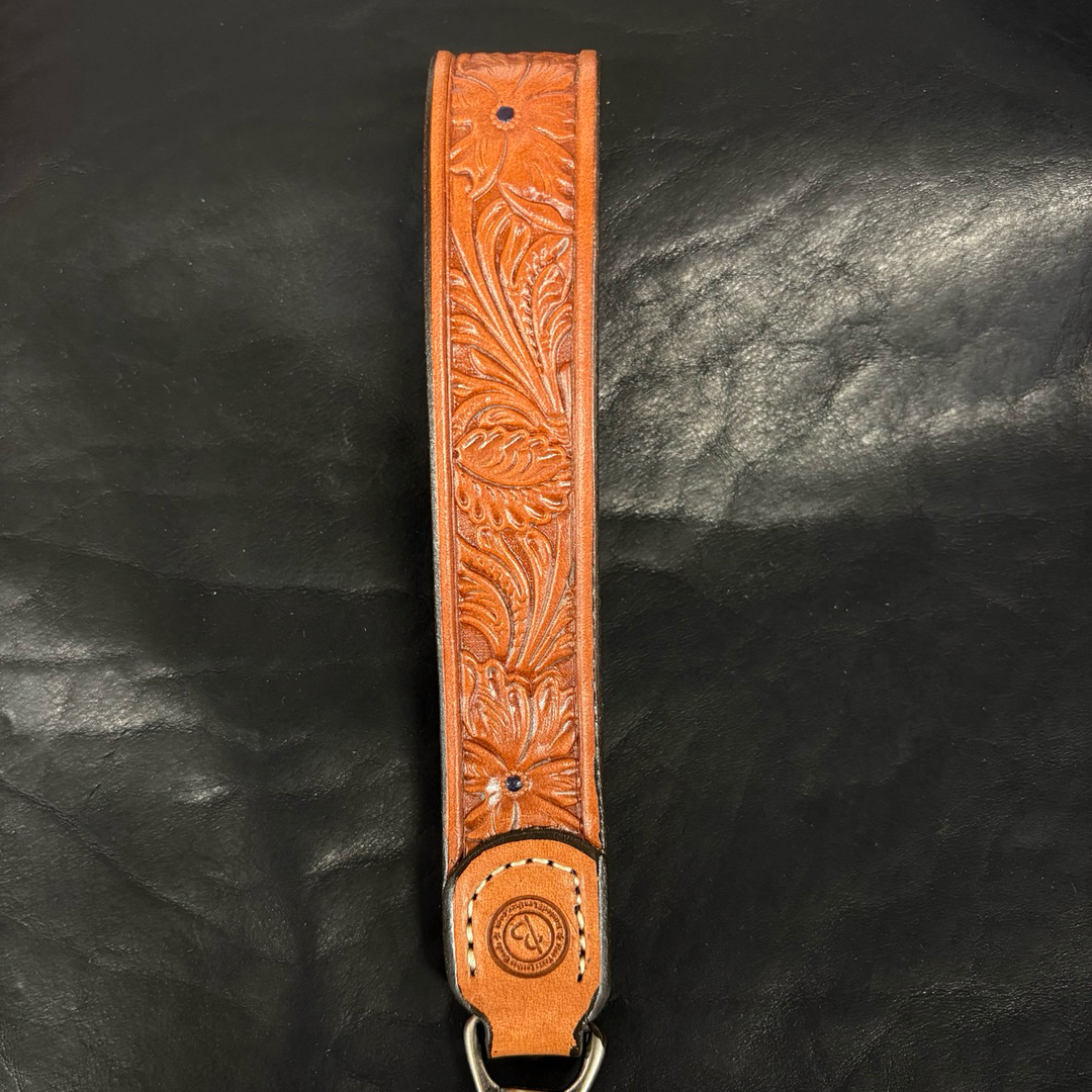 *In Stock* Leather Wristlet Strap w/Cell Phone Tether (1" Wide Strap)