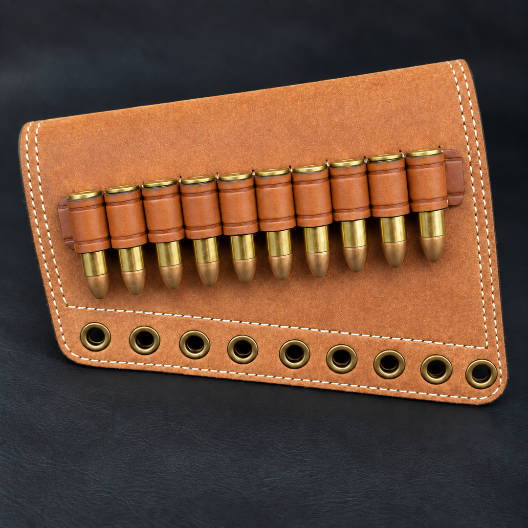 *In Stock* Leather Butt-Cover w/Ammo Loops - Lever-Action Rifles Winchester, Marlin, Henry, Rossi