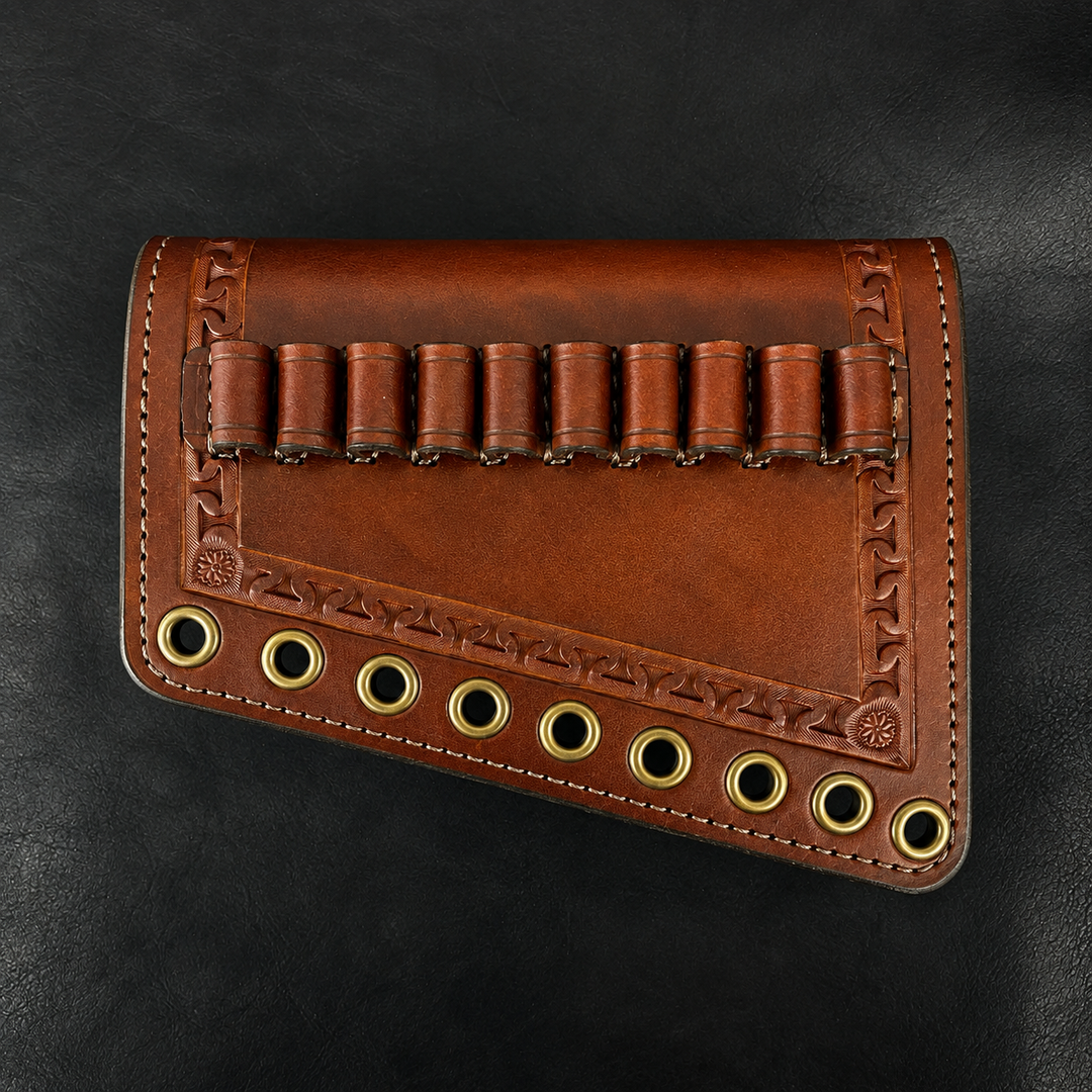 *In Stock* Leather Butt-Cover w/Ammo Loops - Lever-Action Rifles Winchester, Marlin, Henry, Rossi