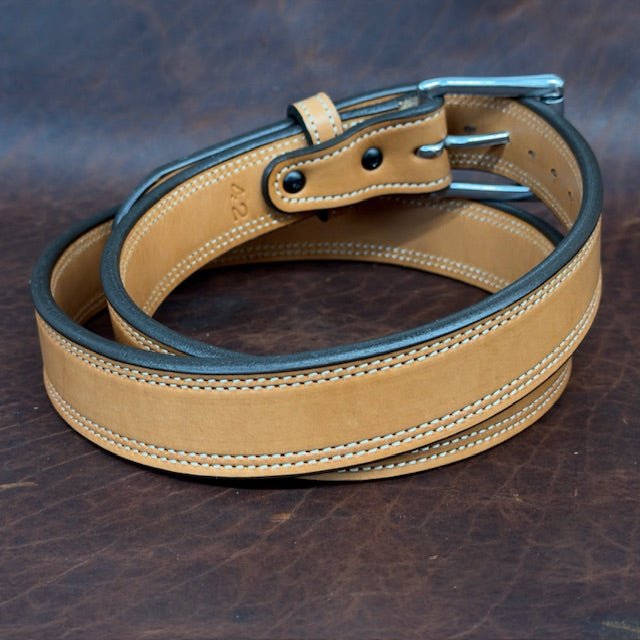 *In Stock* 1.5" Double Stitch Carry Belt - Busted B Leather