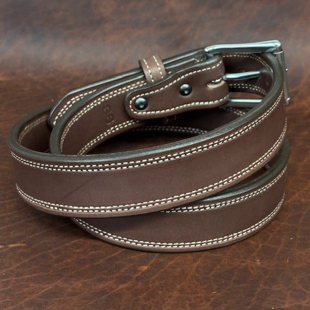 *In Stock* 1.5" Double Stitch Carry Belt - Busted B Leather