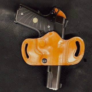 *In Stock* Belt Slide Unlined Holster 1911 All Barrel Lengths Optic Ready - Busted B Leather