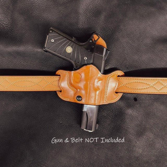 *In Stock* Belt Slide Unlined Holster 1911 All Barrel Lengths Optic Ready - Busted B Leather