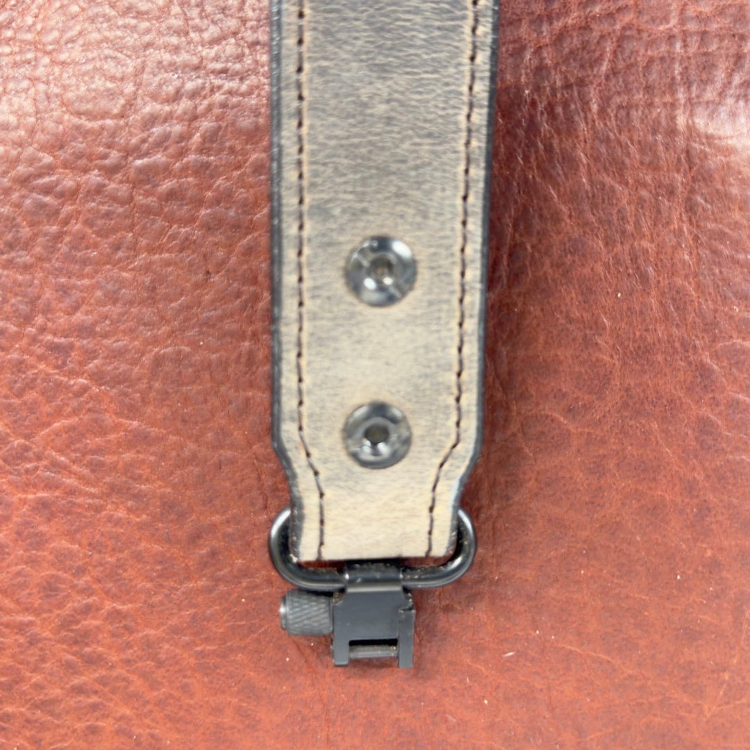 *In Stock* Country Boy Rifle Sling (Fixed Length) Weathered Gray Genuine Water Buffalo - Busted B Leather