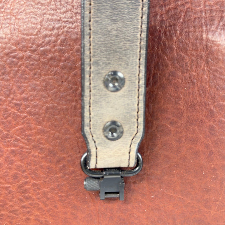 *In Stock* Country Boy Rifle Sling (Fixed Length) Weathered Gray Genuine Water Buffalo - Busted B Leather
