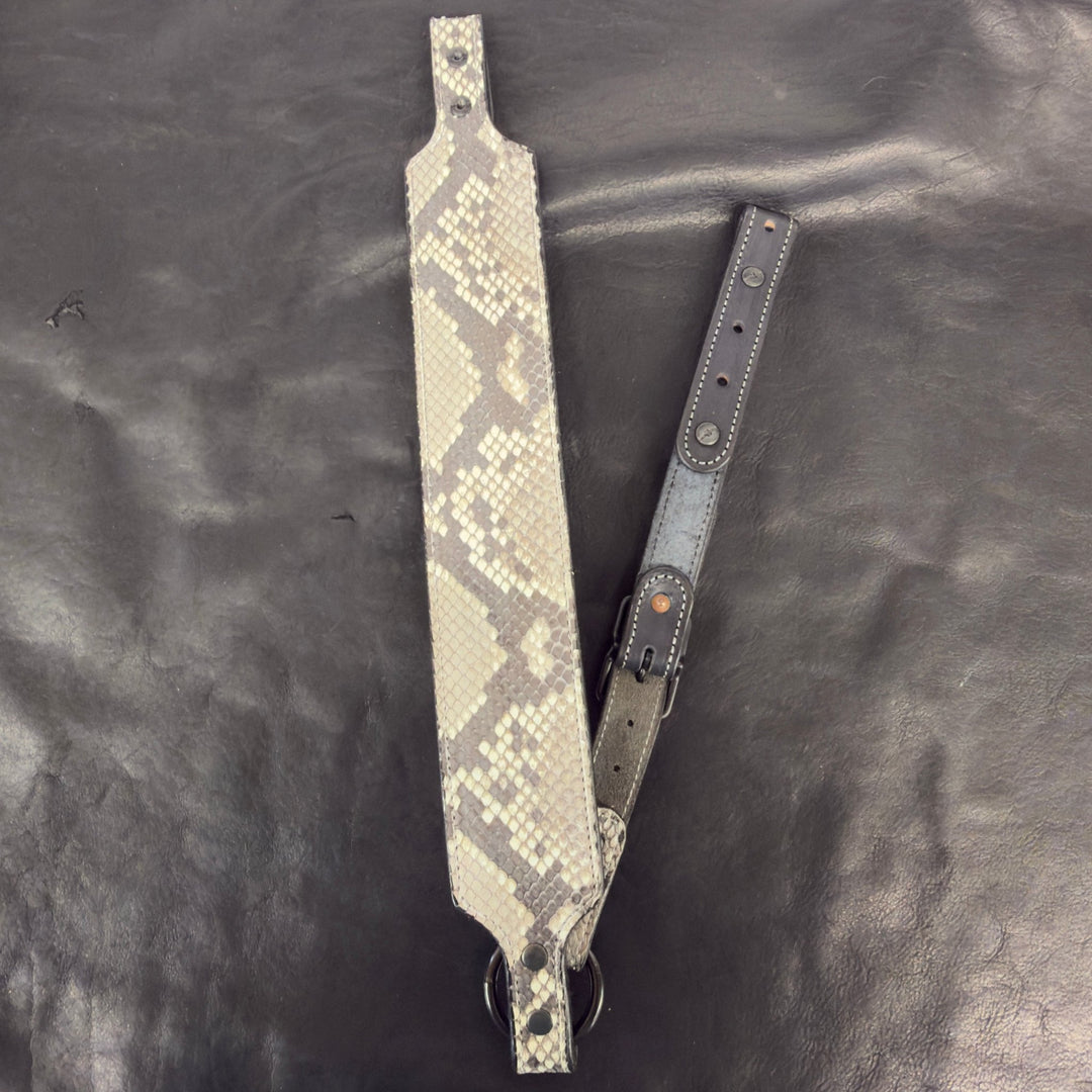 *In Stock* Exotic Rifle Sling - Genuine Diamondback Rattlesnake or Python - Busted B Leather
