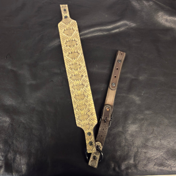*In Stock* Exotic Rifle Sling - Genuine Diamondback Rattlesnake or Python - Busted B Leather