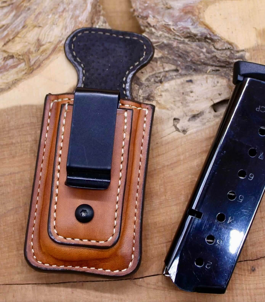 *In Stock* IWB Single Mag Pouch w/Metal Belt Clip - 1911 8 Rounds