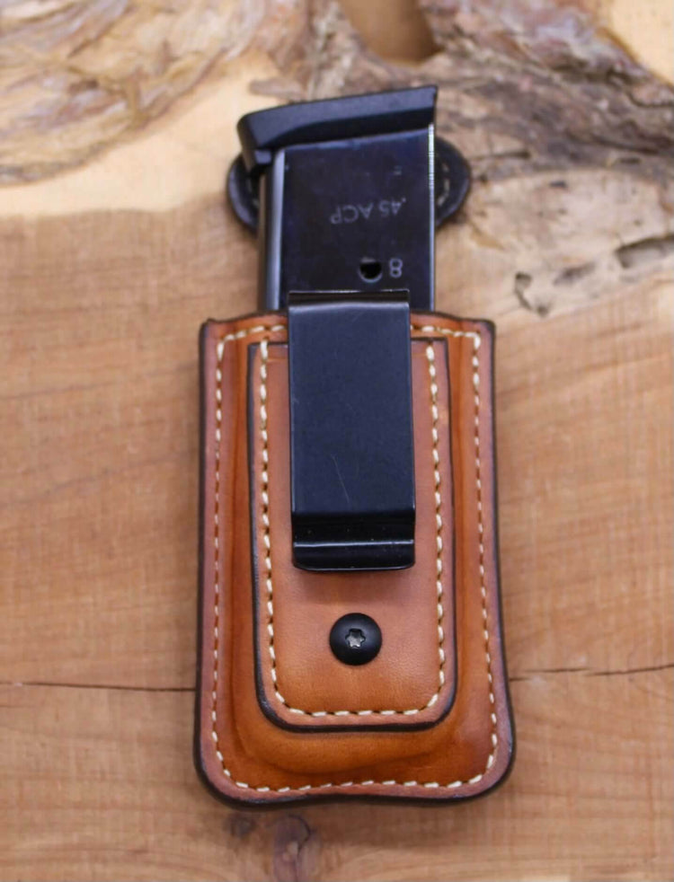 *In Stock* IWB Single Mag Pouch w/Metal Belt Clip - 1911 8 Rounds