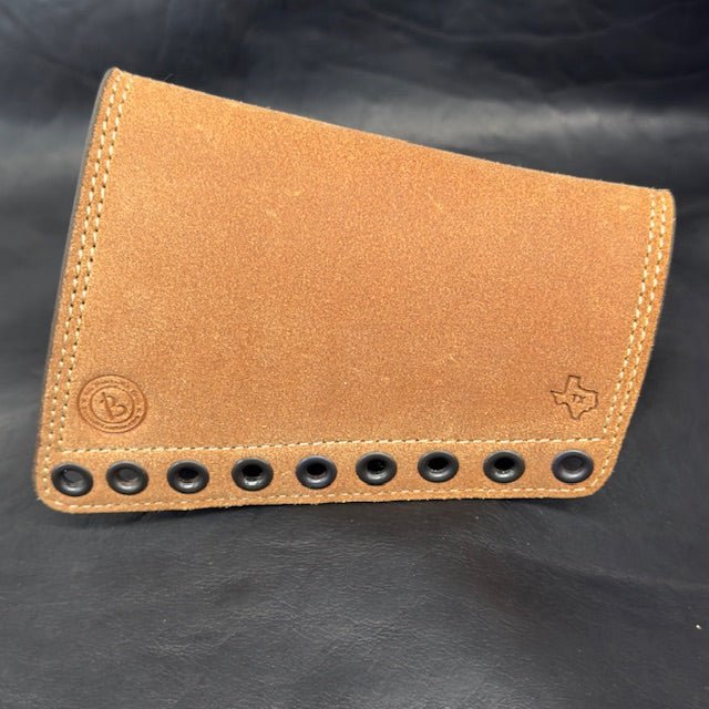 *In Stock* LH Leather Butt-Cover w/Ammo Loops .44 Mag Saddle Oil Finish Rough Out Leather w/Natural (off white) Stitch for Lever Action Guide Guns Marlin, Henry, Chiappa, Rossi