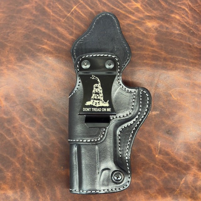 *In Stock* LH Side/RH SOB IWB Kimber KDS 9C Black w/Silver Stitch &amp; DTOM or 2A 1776 Metal Belt Clip