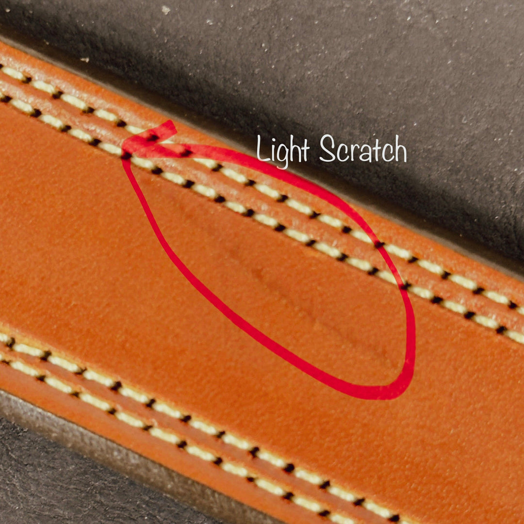 *In Stock* Perfectly Imperfect 1.25" Carry Belt .25" Thick Double Stitch Saddle Oil Finish Size 44 - Busted B Leather