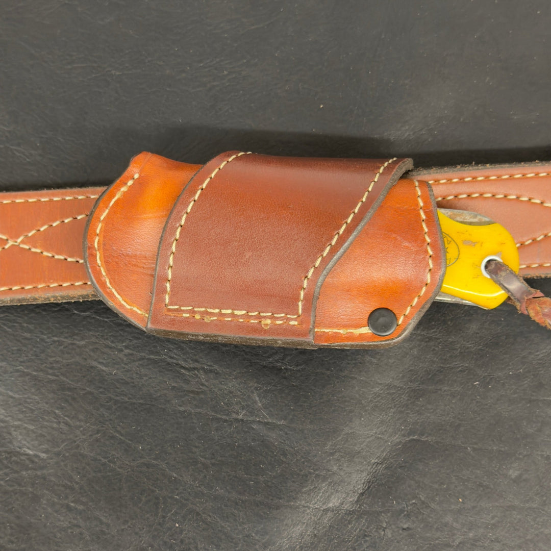 *In Stock* Premium Cross Draw Sideways Knife Sheath Jumbo Trapper - Busted B Leather
