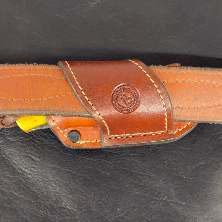 *In Stock* Premium Cross Draw Sideways Knife Sheath Jumbo Trapper - Busted B Leather