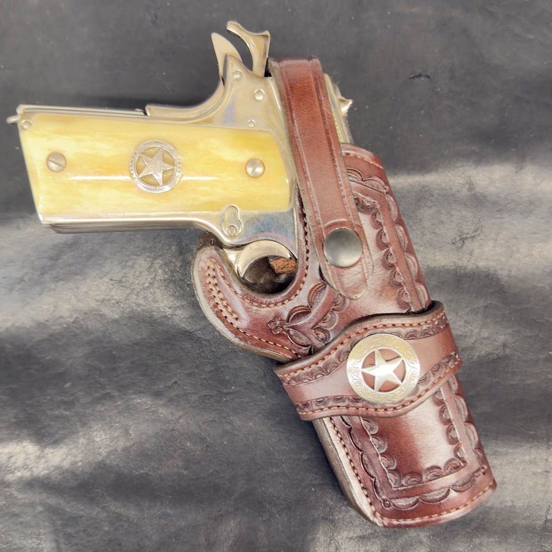 *In Stock* RH Cross Draw Rancher Holster 1911 5" - Busted B Leather