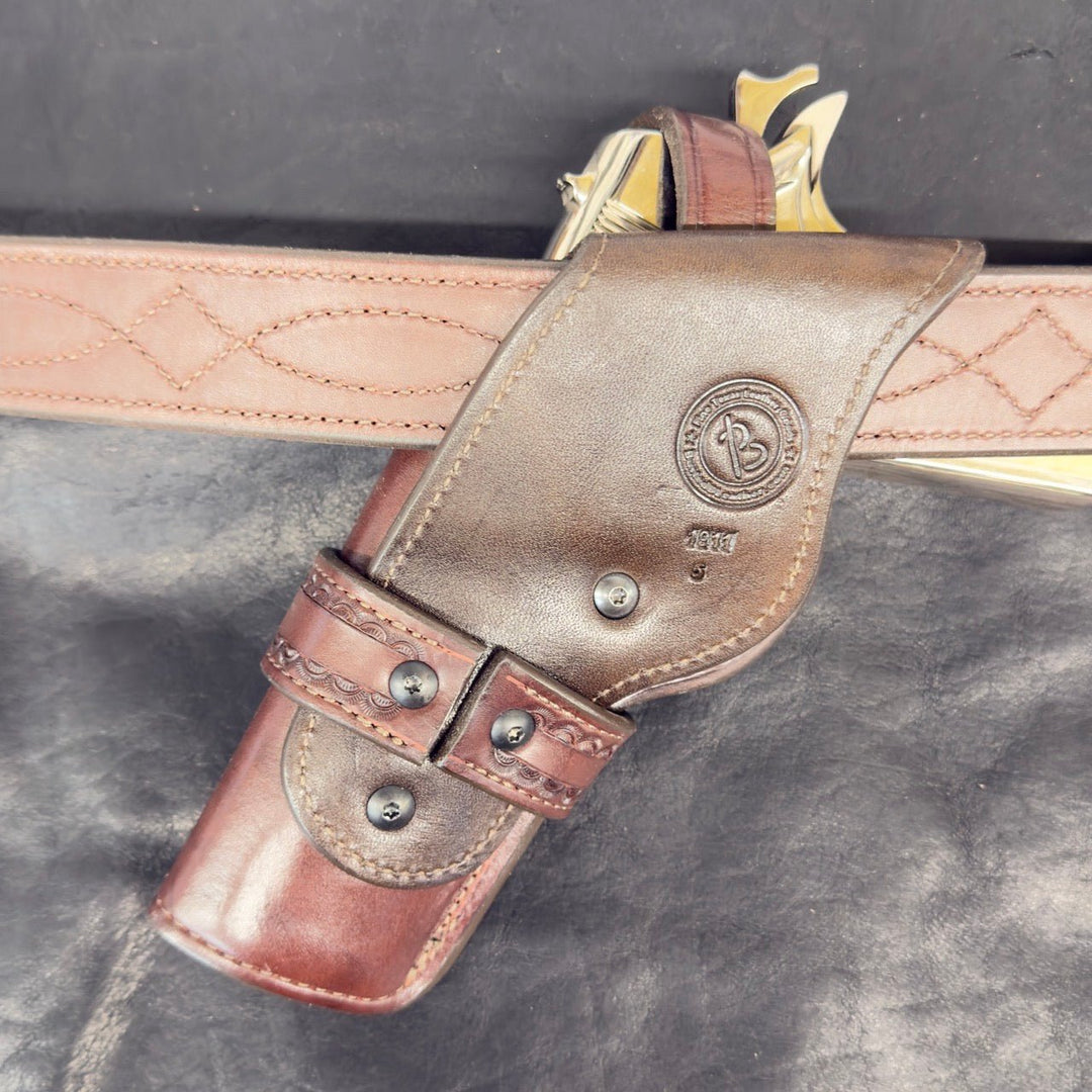 *In Stock* RH Cross Draw Rancher Holster 1911 5" - Busted B Leather