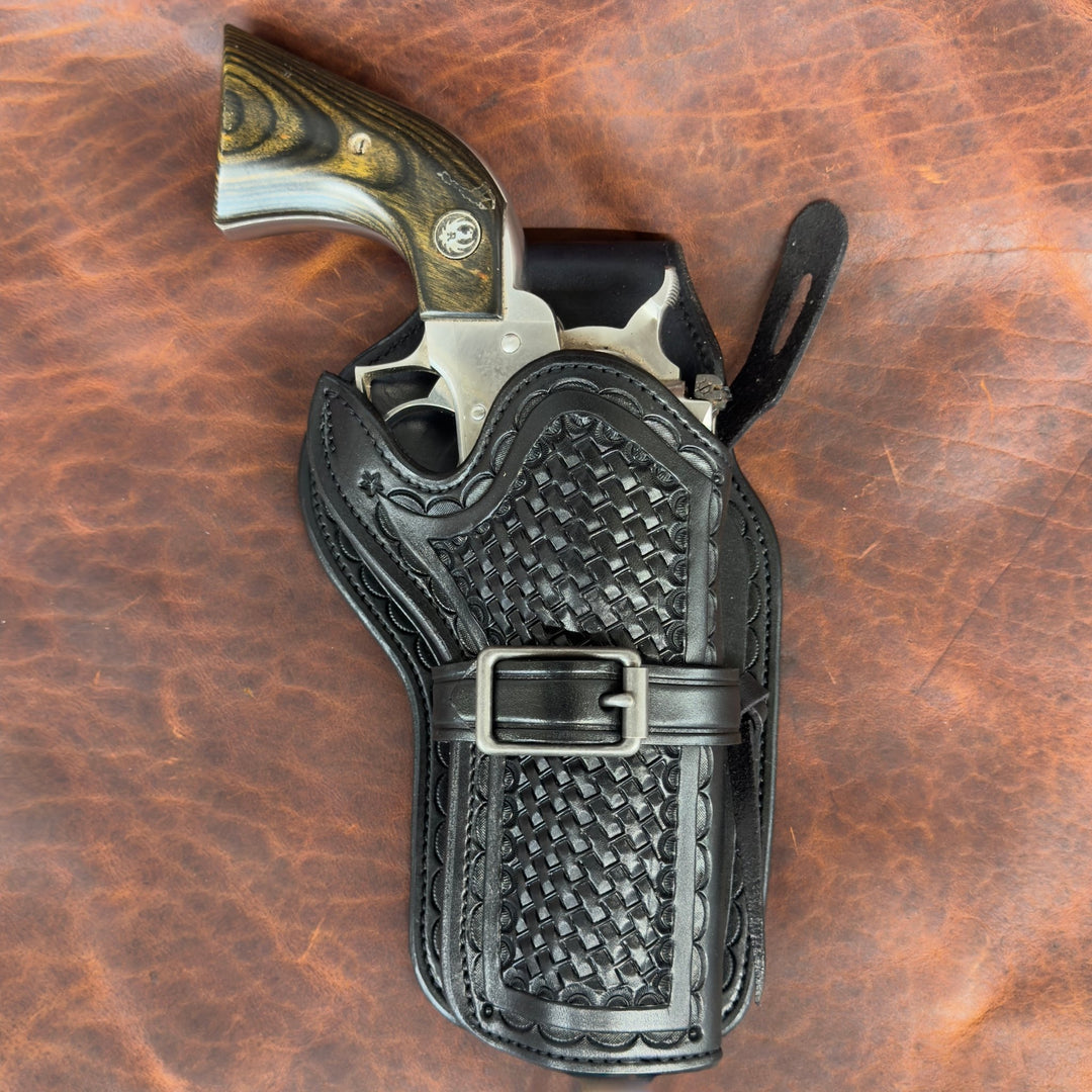 *In Stock* RH High Noon Western Holster Ruger Super Blackhawk 4.62" - Busted B Leather