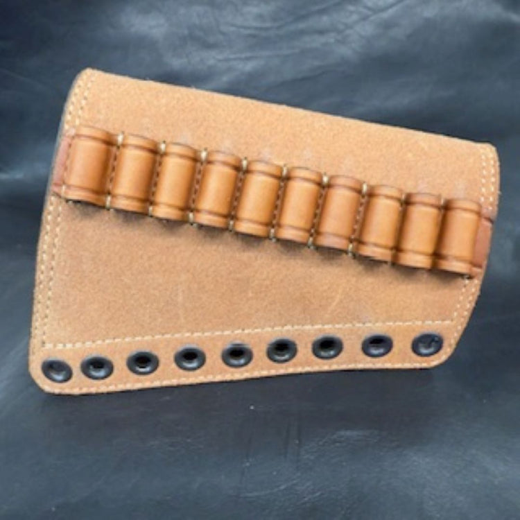 *In Stock* RH Leather Butt-Cover w/.30-30 Loops – Saddle Oil Rough Out for Lever Guns