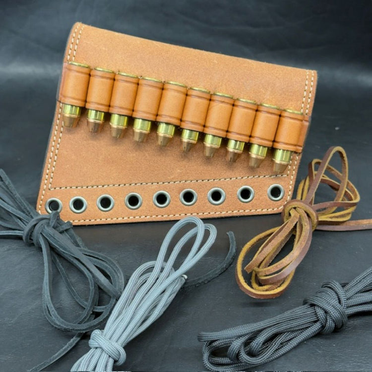 *In Stock* RH Leather Butt-Cover w/Ammo Loops – Saddle Oil Rough Out for .44 Mag Lever Guns