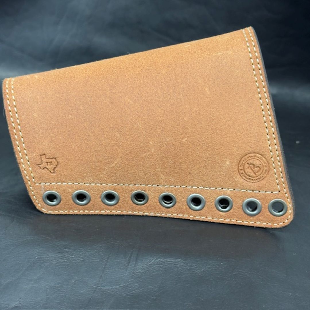*In Stock* RH Leather Butt-Cover w/Ammo Loops – Saddle Oil Rough Out for .44 Mag Lever Guns