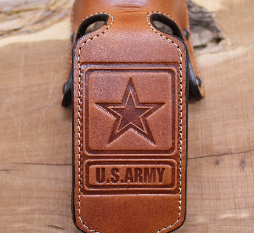 *In Stock* Raptor F1 Forend Strap for Mossberg &amp; Remington TAC 870, Saddle Oil, US Army Stamp