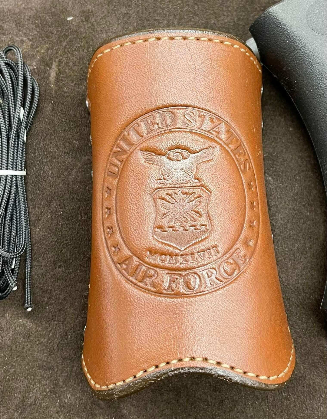 *In Stock* Shockwave Grip Wrap – Saddle Oil w/US Air Force Stamp for Mossberg 500/590