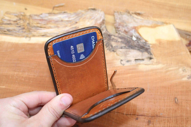 *Made to Order* Front Pocket Money Clip Wallet Saddle Oil Finish