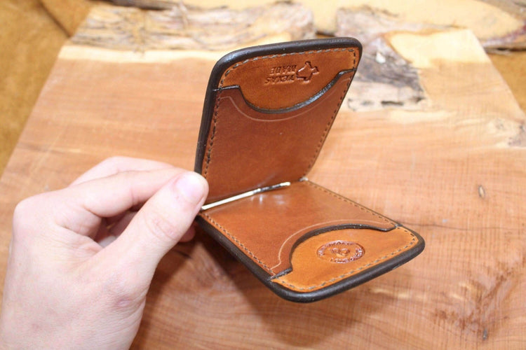*Made to Order* Front Pocket Money Clip Wallet Saddle Oil Finish