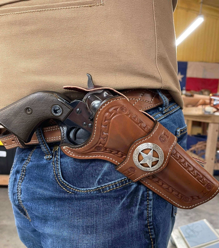 *Made to Order* LH/RH Rancher Cowboy Holster Single or Double Action Revolvers w/Concho